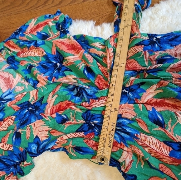 ZARA tropical floral print wrap dress xs - Picture 12 of 16